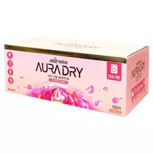 사포란 아우라 휴대용 티슈 섬유유연제 정전기방지 160매부드러운촉감 향기지속 빠른건조 꽃향기 케어제품