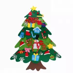 크리스마스 펠트 트리 2개 만들기 셀프 부직포 벽소품 장식 인테리어 DIY 성탄절행사 꾸미기