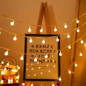 ( )캠핑전구 LED 줄조명 파티라이트 야외 무드등 스트링라이트 알전구 앵두전구 96구 9.5m