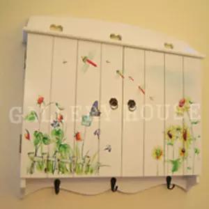 인터폰 박스 해바라기 잠자리장식용덮개 원목 가정용 벽인테리어 가리개 뚜껑 장식