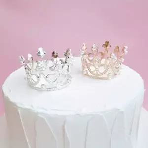 [에이치플러스몰]진주 장식 왕관 케이크 토퍼 웨딩 파티 소품