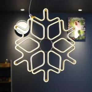 비츠온 LED 눈꽃 네온플렉스(DC24V) 60CM 무점멸 전구 in-284803벽장식 데코 트리 크리스마스소품 꾸미기