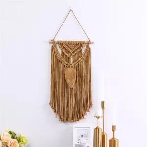 브라운 마크라메 메라 벽장식 드림캐쳐 감성소품인테리어 걸이품 행잉 행잉품 거실 면인테리어 홈데코용 월