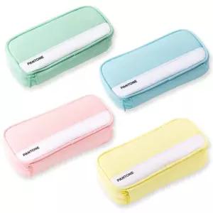 팬톤 가로 슬림 펜슬 파우치 옐로우책상정리 가방 필통 학용잡화 사무 문구 학용품 팬시 준비물