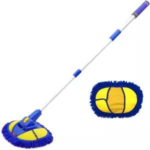 3S 세차밀대 용품 3단신축가능 C타입+추가걸레1개 자동차 극세사 용극 도구 워시미트 밀대봉 밀대 타올 마