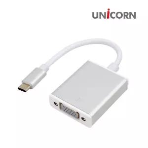 유니콘 CV-500 C타입 TO VGA 변환컨버터장비VGA케이블 CTOHDMI HDMI 노트북모니터연결 영상전환 젠더
