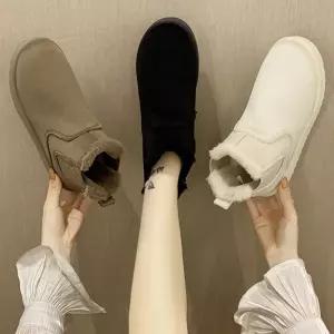 기모퍼 미들부츠 여성 겨울 방한 안감 데일리부츠 보온신발 슈즈 패션 통굽 부츠