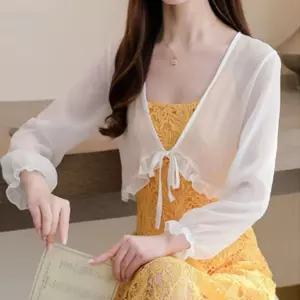 원피스 미니 긴팔 여름 볼레로 쉬폰 레이스자켓 쉬자켓 반팔로 상의 가디건 숏가디건 코트 코디 얇은 쉬가