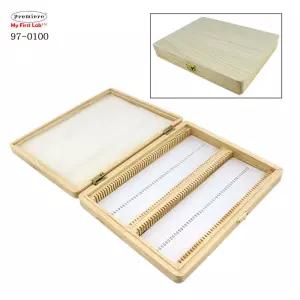 프리미어 97-0100 슬라이드 글라스 박스 (목재)케이스 글라스함 글라스집 보관함 현미경 관찰 관찰용 과학