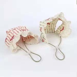 코코아허니 415G4 리본 도트 보넷 모자반려견 강아지패션 애완견 산책 애견