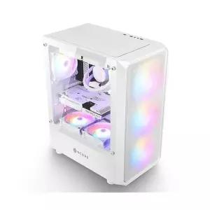 앱코 PC케이스 강화유리 컴퓨터 보관 쿨링 공기 화이트