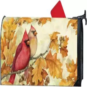 스튜디오 M 장식 가을 수확 우편물 포장 가을에 표준 크기 6.5 x 19 인치 우편함 내후성 비닐 빨간색 및