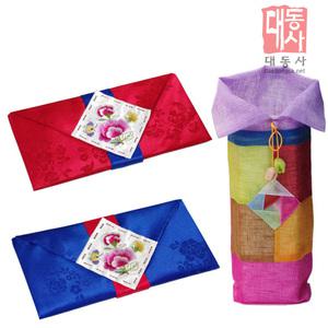 [대동사] 수 돈보/술병주머니/애교예단용품/함용품/예단비/봉채비/돈보/보자기/결혼예단