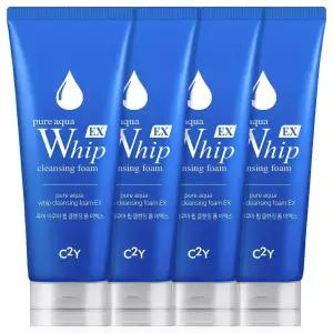 C2Y 아쿠아 휩 폼클렌징 EX 225ml 4개 대용량 세안제 클렌징폼