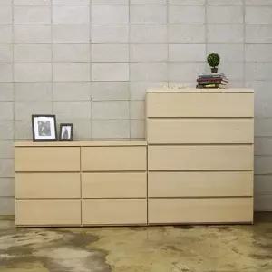 [핫트랙스]아르메 미엘 서랍장 세트(1200 빅와이드 3단+980 5단)