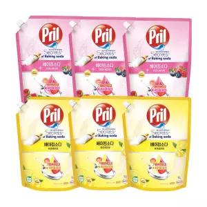 프릴 베이킹소다 레몬, 3개 + 베리 리필, 1L, 3개