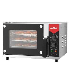 크로스온 23L 쿼터 사이즈 컨벡션 오븐, 전면 유리문 포함 3단 상업용 토스터 와이어 랙 3세트, 120분 타이머 및 실내 조명, 120V/1600W 조리대 일반 오븐