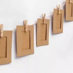 포토가랜드 종이액자 2x3 나무집게 페이퍼프레임 (KYR-WC2F125)