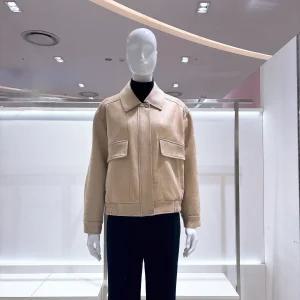 [AK수원점] [비지트인뉴욕] 벨벳 뒷밴딩 인조가죽 자켓 VC2LE72