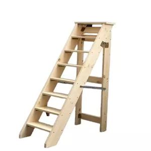 책장 사다리 도서관 서점 바퀴 북카페 원목 서가 4단