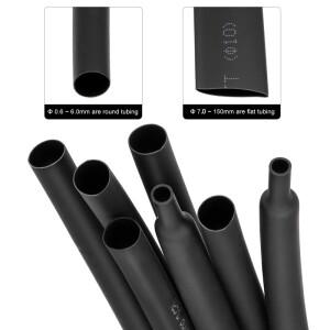 케이블 슬리브 0.6mm ~ 80mm 검정색 열 수축 튜브 DIY 커넥터 수리 랩 와이어 2:1 폴리올레핀 절연 보호