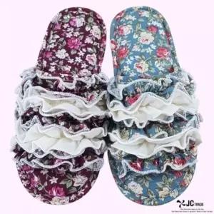 모던레이스 캉캉 TPR 거실용슬리퍼 층간소음방지 레이스장식 레이스거실화 럭셔리슬리퍼