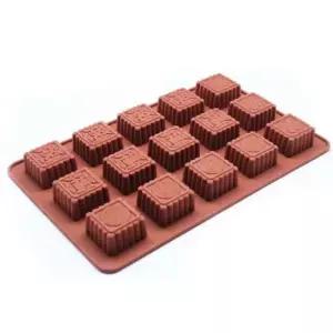 [무료배송] 베이킹 양갱 초콜렛 실리콘몰드 사각복 15구 실리콘틀