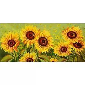 패브릭형 그림 해바라기 7송이 보석 십자수 30x70