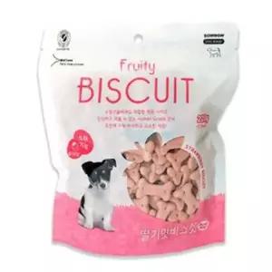 [셀러에이드]강아지 비스켓 220g 딸기맛 애견 영양 간식 디저트