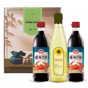 홍게간장&오일3종 오일세트 식용유세트  카놀라유 해바라기유  추석 명절 설선물