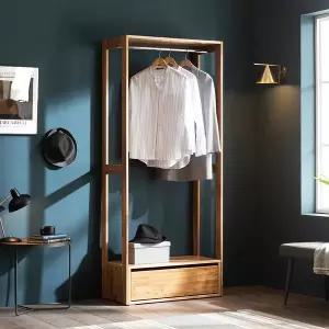 [장인가구][SSG특가] 세이 원목 드레스룸 800 1단서랍 행거형