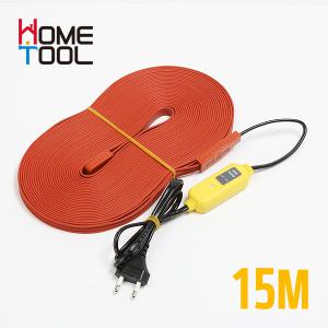 동파방지열선 15M 실리콘열선 센서 히팅케이블 전열선