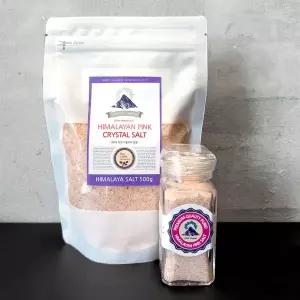 [푸리오] 히말라야핑크 소금 쉐이커 90g + 고운소금 500g