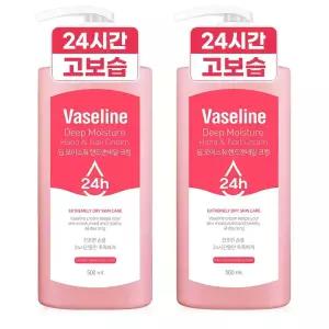 바세린 24h 핸드크림 대용량  500ml 2개 24시간 보습인증