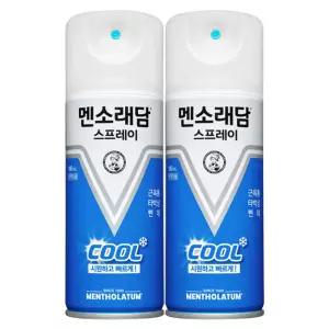 멘소래담 스프레이 쿨 180mlx2개 쿨타입 타박상 통증완화 뿌리는 에어파스