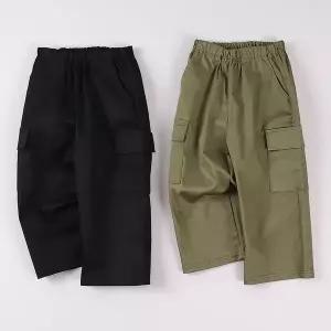 [모데쯔]아동 주니어 봄 가을 카고 와이드 바지 등원 초등학생 여아 남아 데일리