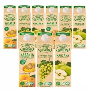 돈시몬 100%착즙주스 오렌지1L 3개+백포도 모스카텔1L 3개+사과1L 3개 (총9개)