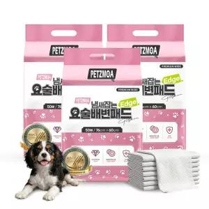 페츠모아 냄새잡는 요술 강아지 배변패드 엣지 레몬향, 50개입, 3개