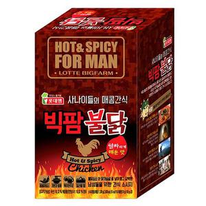 롯데햄 빅팜불닭1200g (60gX20개입) 4곽 1박스 간식 소시지 매콤 알싸한 화끈한