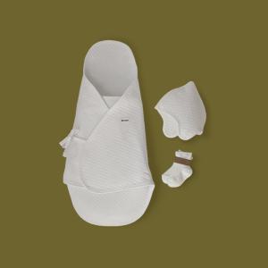 꽁세트 - 겉싸개 모자 양말 3종 구성 여름 신생아 출산준비