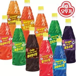 오뚜기 슬러시 시럽 슬러쉬 파파야 오렌지 포도 과일음료 희석