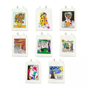 명화의 재구성 에코백 8종 단품 세계 명화 그리기 가방 미술 학원 캔버스천 도안 학습