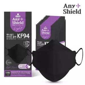 애니쉴드 써멀라이트 블랙 황사방역용마스크 KF94 대형 30개입