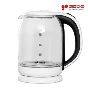키친아트 무선 주전자 유리 스텐 포트기 전기 포트 화이트 K12