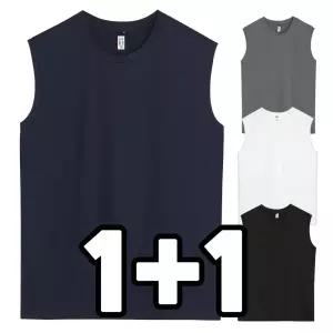 원플러스원 봄여름 남자 나시티 민소매 티셔츠 기능성 쿨링 냉감 아이스 런닝 기본 후렌치 이너 빅사이즈