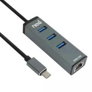 C타입 USB3.0 허브 유선 랜카드 노트북 태블릿 PC 기가 비트 랜선 연결 젠더 어댑터 CtoLan / USB C 멀티 랜포트 WISENX1324