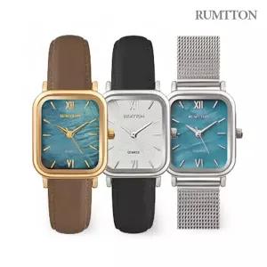 럼튼 여성 자개시계 하버 메쉬 가죽 손목 시계