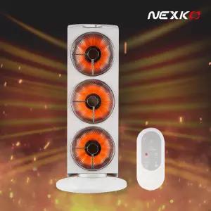 넥스코 3구 스마트 전기히터 난로 하이라이트 사무실 대형 업소용 창고 난방기 스토브 NKH-F2000HL