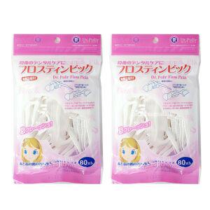 닥터폴리 Y형 치실 80개입 x 2개 / 오카무라 일회용 휴대용 약국용