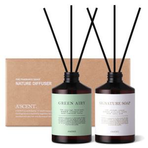 에이센트 네이처 실속형 디퓨저 200ml 2p + 섬유스틱 10p